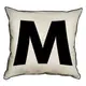Подушка с мешковины Letter M 45x45 см (45PHB_ABC025_WH)