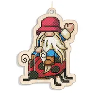 Новогодняя игрушка подвес на елку -  Солнечный всадник FNGi-055 [Вид товара: Заготовка для вышивки на фанере]