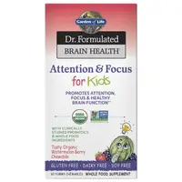Витамины и минералы Garden of Life Dr Formulated Attention &amp; Focus For Kids, 60 жевательных таблеток