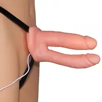 Страпон двойной с вибрацией Unisex Hollow Strap On Vibrating