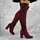 Женские ботфорты на каблуке Fashion Caitlyn 1442 39 размер 25 см Бордовый