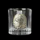 Набор для виски "Казаки люкс" Boss Crystal, 6 бокалов, платина, серебро, золото, хрусталь, кожаный кейс