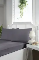 Простынь на резинке сатин с наволочками First Choice Satin Fitted Quicksilver 180х200см (+30см)