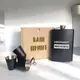 Набор черная фляга с рюмками "Я програміст мені можна" в деревянной подарочной коробке с гравировкой