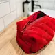 Вельветовая косметичка 24*13*13 см (красный)