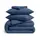 Полуторное постельное белье муслин с простыней на резинке DENIM