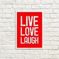 Постер в рамке Live Love Laugh 15x21 см (WMT5_19L007)