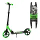Самокат двухколесный Best Scooter, колеса PU, 1 амортизатор, с ручным тормозом, зажим руля. Black and Green (147565)