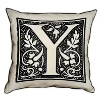Подушка с мешковины Letter Y 45x45 см (45PHB_ABC049_WH)