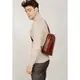 Мужская кожаная сумка Chest bag светло-коричневая