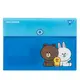 Папка-конверт А4 YES Line Friends 492080 24х34 см голубая