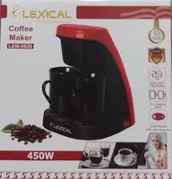Кавоварка крапельна Lexical LEM-0620 на дві чашки, електрична 450вт