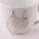 Серьги женские серебристые Листики код 2187-1
