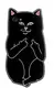 Силиконовый чехол для iPhone SE 2022/2020/8/7 - 3D Cat F**k, Черный