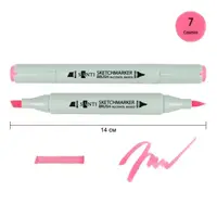 Маркер спиртовой Santi Brush SA-7 390897 розовая космея