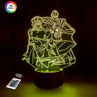 3D ночник "Кокейн" (УВЕЛИЧЕННОЕ ИЗОБРАЖЕНИЕ) 16 цветов + пульт ДУ 3DTOYSLAMP