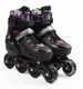 Роликовые коньки Best Roller 0-220 M колеса PU светятся. Black and Violet (размер 34-38) (186956)