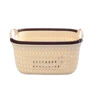 Корзина с ручками для хранения вещей Stenson 85472-M-Brown 24х18х12 см коричневая