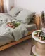 Постельное белье семейное Dushka Home Вареный хлопок 20499 160х215х2 см фисташковое