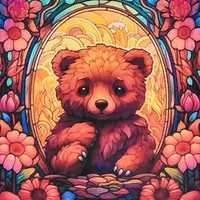 Алмазная мозаика (не полная выкладка) "Мишка" 30х30 см