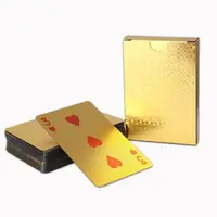 Карты игральные пластиковые (золотые)