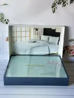 Евро размер. Постельное белье. Однотонный в полоску (страйп) Поликотон. Happy cotton Турция 04