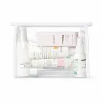 Cиликоновая косметичка трапеция M - 23 x 14 x 5 см (белый)