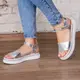 Женские босоножки Fashion Earl 2938 40 размер 25,5 см Серебристый