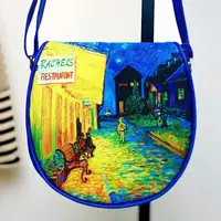 Сумка молодёжная Saddle Нічна тераса кафе Ван Гог 24х22 см (SAD_15A172_SI)