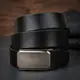 Ремень мужской c угловатой пряжкой Vintage 20274 Черный