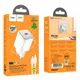 Адаптер сетевой Hoco Mighty single port charger N40 (Type-C to Lightning set) |1Type-C, 20W/3A, PD/QC|