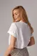 Жіноча футболка oversize з принтом метелика - білий цвет, S