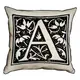 Подушка с мешковины Letter A 45x45 см (45PHB_ABC001_WH)