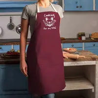 Фартук "Cooking for my dog", Бургунди, английский