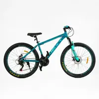 Велосипед Спортивный Corso Next 26", 21 скорость, рама алюминиевая 15’’, переключатели Shimano. Turquoise (150659)