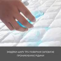Набір простирадло-наматрацник (200×220см) водонепроникне на гумці, і 2 наволочки, в сірому кольорі