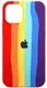 Силиконовый чехол для iPhone 12 Pro / 12 - Rainbow, Разноцветный / Красный