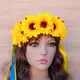 Украинский веночек с лентами на ободке Соломия 12224 (желтый)