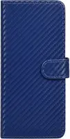 Чехол-книжка TOTO Book Carbon Fiber Universal Cover 5,8-6,5" Navy Blue