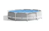 Басейн каркасний Intex 700 NP серія Prism Frame Pool круглий розмір 305х76 см, об'єм 4485л. Blue and Grey (96763)