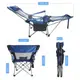 Раскладное кресло шезлонг Lesko SW233 Blue для отдыха пикника дачи портативное