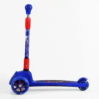 Самокат триколісний Best Scooter складне кермо, колеса PU світяться. Spiderman (105390)