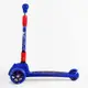 Самокат трехколесный Best Scooter складной руль, светящиеся колеса PU. Spiderman (105390)