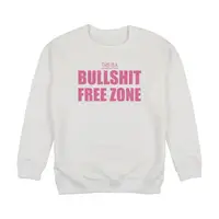 Свитшот унисекс "Bullshit Free Zone", Белый, XXL, английский