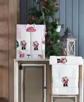 Набор полотенец новогодний подарочный Gulcan New Year Santa белый 1+1