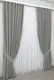 Комплект (2шт. 2х2,75м.) штор из ткани бархат. Цвет серый. Код 1151ш 32-011