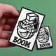 Набор шевронов 2 шт с липучкой BOOM, светящиеся в темноте, 5,4х8 см, вышитый патч нашивка