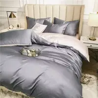 Постельное белье ДУЕТ TRUE GREY/PLATINUM Premium Сатин однотон MERISET - Полуторный