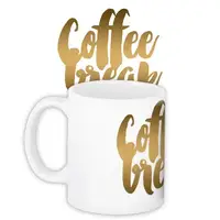 Кружка с принтом Coffee break 330 мл (KR_TFL028)