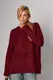 Жіночий подовжений в'язаний джемпер oversize - бордо цвет, ONE SIZE